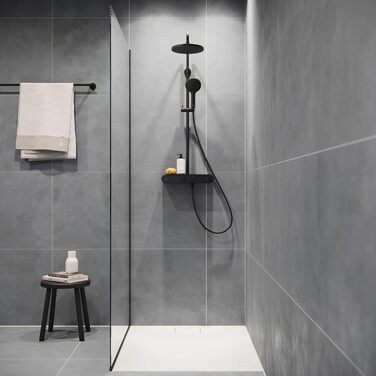 Душова система Duravit, 3 режими струменя, матовий чорний, 14 л/хв (3 бар)