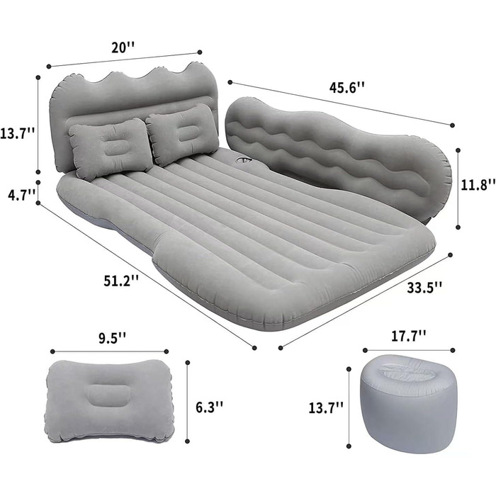 Автомобільний матрац для Leapmotor C10 2024 2025, надувний матрац для автомобіля, матрац для автомобіля, надувне ліжко для багажника, матрац для багажника автомобіля, ліжко універсала, чорний, стандартний чорний