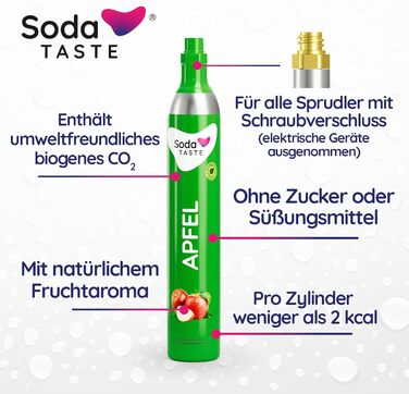 Економ-пакет Mysoda Woody - поновлювана деревна композитна содова машина з пластиковою пляшкою без BPA об'ємом 1 л, класичним балоном CO2 балоном Apple CO2 (чорний)