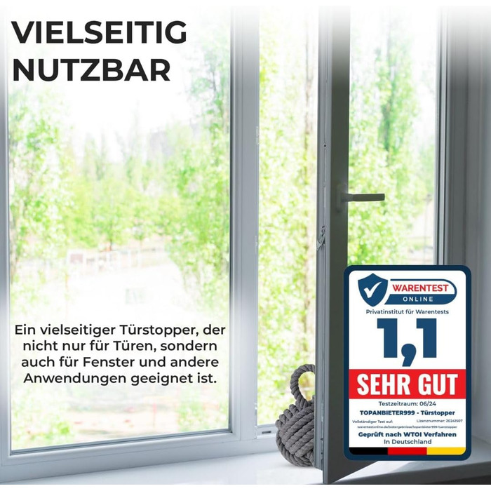 Набір з 2 декоративних дверних заглушок джут сірий і білий дверний тримач віконний буфер підлоговий заглушка джут B 2035145, 999
