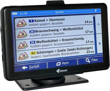 Навігаційний пристрій для автомобіля, навігаційна система для кемпера, точки інтересу, навігація для вантажівок, навігація для автофургонів, довічне безкоштовне оновлення карт, 80T TMC PRO