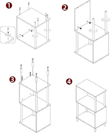 Білий журнальний столик, тумбочка, журнальний столик, журнальний столик з 2 відкритими відділеннями для спальні, вітальні, білий ніжки кольору дерева, YD-TM152W Дерев&39яні ніжки білі