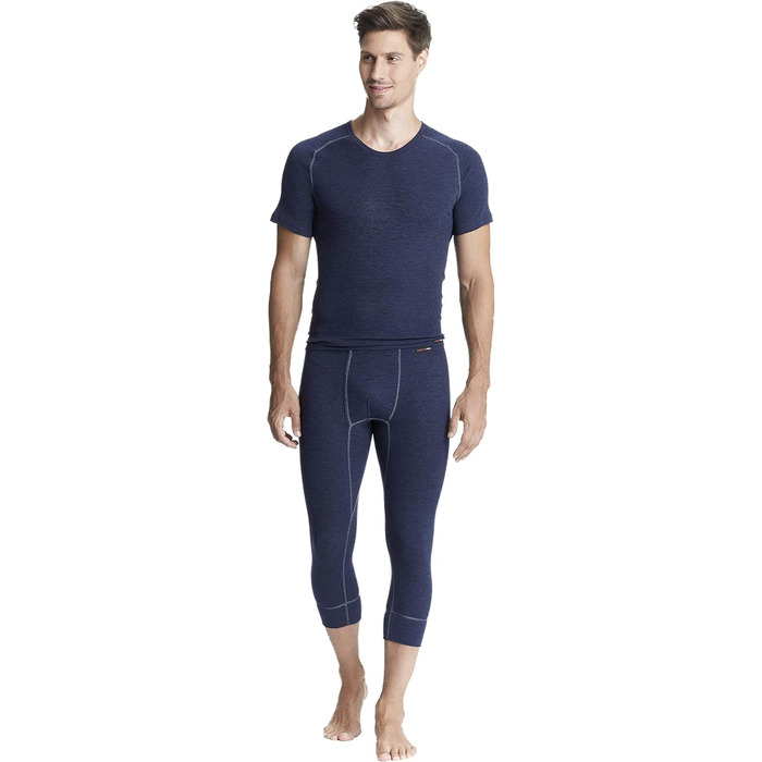 Термобілизна з коротким рукавом con-ta Thermo, футболка з натуральної бавовни, базовий шар, чоловіча термобілизна, розмір 5/M - 10/4XL L Темно-синій меланж