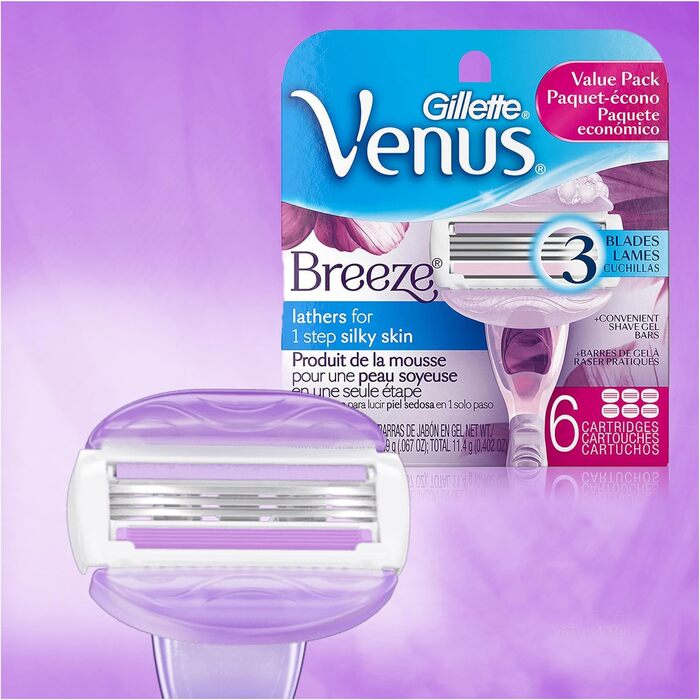 Зняті з виробництва леза для бритви Gillette для жінок Venus Breeze SPA 8 шт.