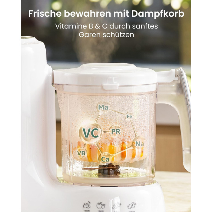 Дитяча харчова машина GROWNSY – пароварка, блендер і стерилізатор 3-в-1