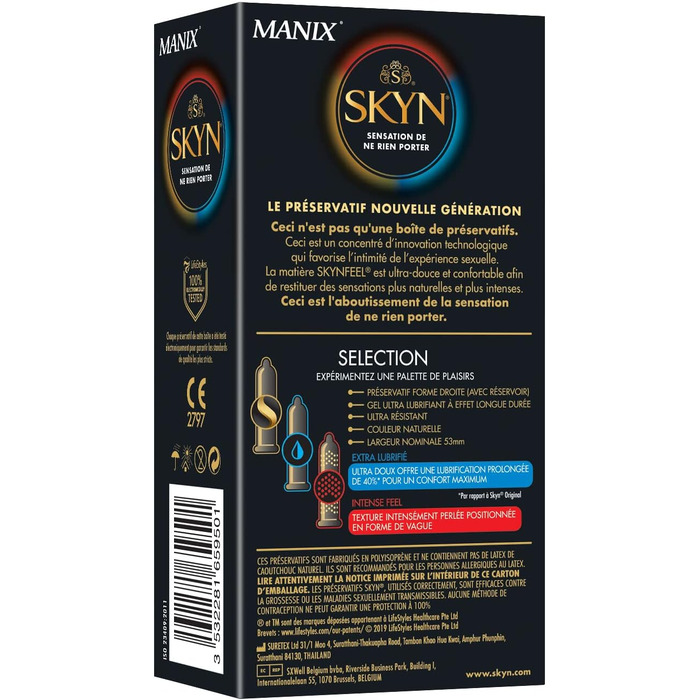 Презервативи SKYN Skynfeel, латексні, набір 3 видів, 9 шт