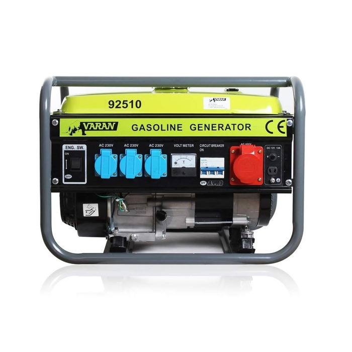 Бензиновий генератор 2,3 кВА 400 В 3 шт. 230 В 12 В постійного струму Електричний генератор, 92510