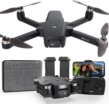 Дрон із камерою 4K, 5G Wi-Fi. Максимальна швидкість польоту 40 км/год. Стійкість до вітру. Рівень 4. Безщітковий двигун. Дрон для