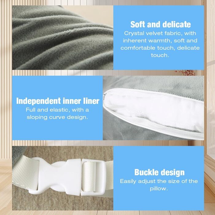 В&39язана подушка, підтримуюча в&39язана подушка, ергономічна в&39язана гачком подушка, для рукоділля, творчих моментів, читання та ігор, подушка для ліжка та дивана, підлокітник для читання, гри, роботи (сіра)