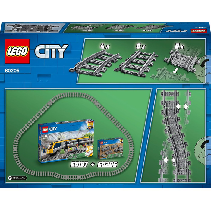 Конструктор LEGO City Rails 60205, 20 деталей, розширення залізниці