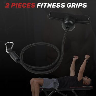 Регульована силова лава Dskeuzeew, багатофункціональна тренувальна лава, складна похила лава з 7-позиційним регулюванням спинки та стрічкою опору/4-позиційним регулюванням навантаження, 400 кг, оновлення лави