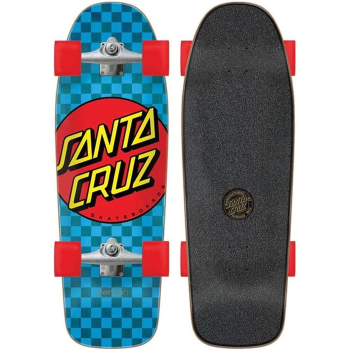 Скейтборд Santa Cruzer, класичний, в крапку, синій