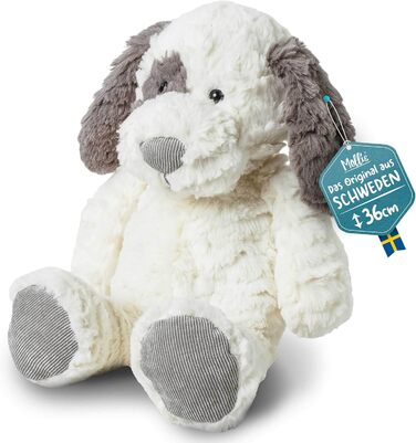 М'яка іграшка Mollis Собака 36 см, біл-сірий