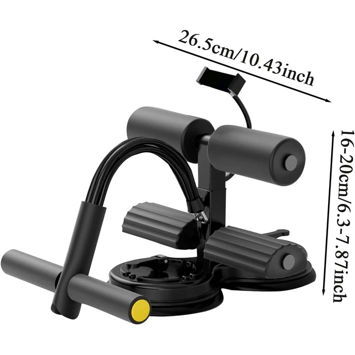 Тренажер для пресу, тренажер для бодібілдингу, тренажер для приміщень з тримачем для телефону, для силових тренувань кора, планки, стегна, підлога, тверда деревина, мармурова плитка, подорожі, офіс