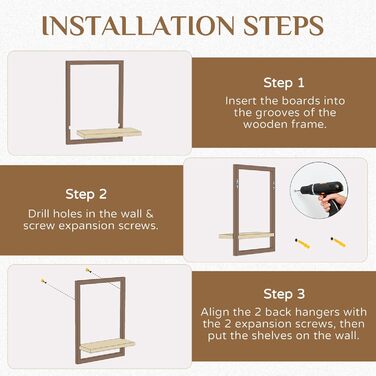 Настінна полиця дерев'яна плаваюча полиця полиця стіна стіна стіна прикраса вітальні сільський набір з 4 настінних полиць рослина