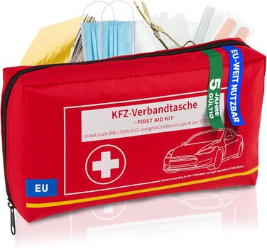 Автомобільна аптечка Автомобільна аптечка до 2029 року відповідає вимогам ЄС згідно з DIN 131642022 Аптечка Аптечка першої допомог
