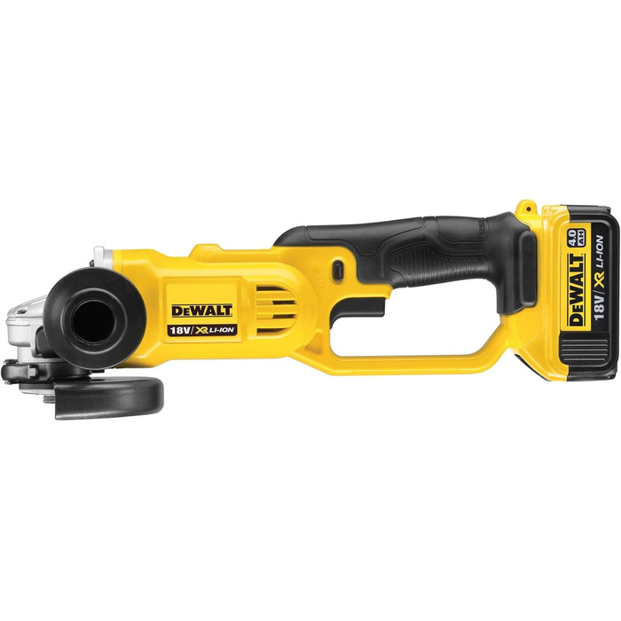 Акумуляторна кутова шліфувальна машина Dewalt 18 В DCG412N (діаметр диска 125 мм, плоский корпус редуктора для використання в обме