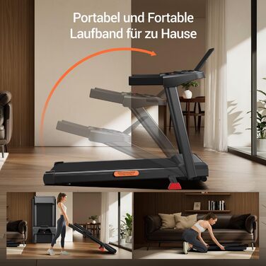 Складана бігова доріжка для домашнього використання з нахилом 9-15, швидкістю 12 км/год, двигуном 3,0 к.с. та 12 попередньо встановленими програмами, максимальне навантаження 136 кг, нахил 15