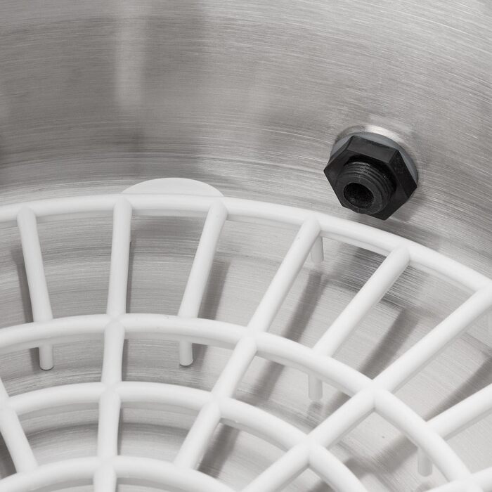 Повністю автоматична машина для консервації, горщик для консервації, електричний, 27 літрів, 2000 Вт, таймер, автоматичне вимкнення, дисплей з відображенням часу та температури, зливний кран, нержавіюча сталь, срібло срібло 27 літрів (цифровий)