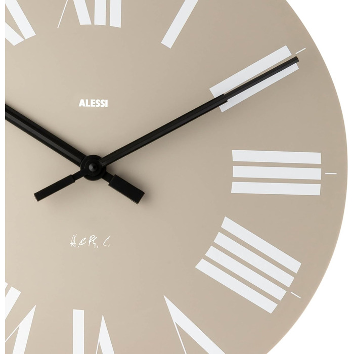 Настінний годинник Alessi Firenze, ABS-пластик, кварцовий механізм, сірий
