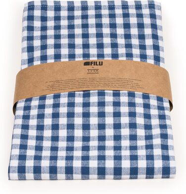 Скатертина FILU 140 x 240 см синя/біла в клітинку (колір і розмір на вибір) - високоякісна скатертина з 100 бавовни 140 x 240 см т