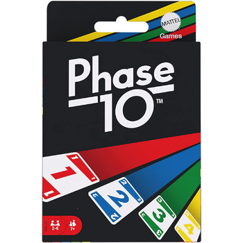Карткова гра для сім'ї Mattel Games Phase 10, німецька версія, від виробників UNO, схожа на руммі, ідеально підходить як дитяча гр