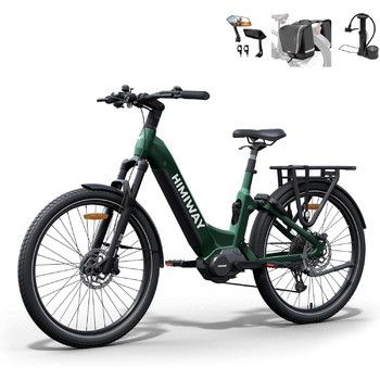 Гірський велосипед Himiway A7 Pro Ebike Trekking 48V 720Wh з акумулятором LG Гірський велосипед Ananda з середнім двигуном 120Nm City Pedelec 27.5'X2.4 дальність 80KM, 9-швидкісний електричний велосипед Shimano для жінок та чоловіків для педалювання