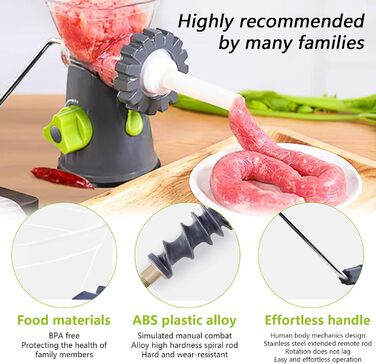Набір ручних м'ясорубок, шеф-кухарська м'ясорубка з насадкою для печива, роторна м'ясорубка для м'яса, також ідеально підходить дл