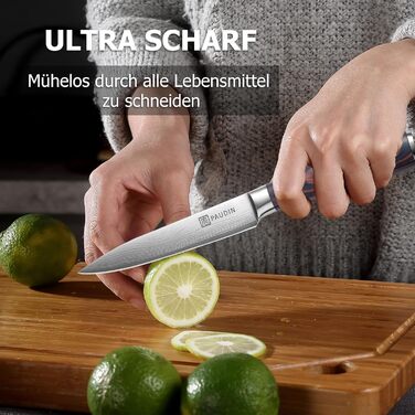 Ніж кухарський універсальний професійний 13 см Гострий кухарський ніж з німецької нержавіючої сталі з ергономічною ручкою універса