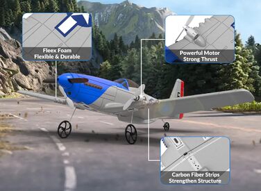 Гіростабілізатор літака з дистанційним керуванням 2,4 ГГц, 2-канальний літак на дистанційному керування RTF іграшка-планер, 2-кана