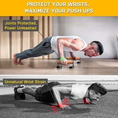 Ручки для віджимань Double Circle Parallettes з дерев&39яними ручками - Спорядження для калістеніки - Нековзні перекладини для калістеніки з ручками - Бруси для віджимань, ручки для віджимань, ручки для стійки на руках