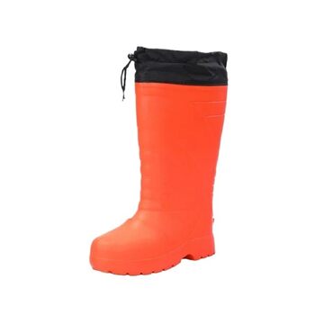 Чоловічі гумові чоботи до коліна, водонепроникні, з EVA, теплі, захисне взуття для використання на вулиці, гумові чоботи для активного відпочинку, риболовлі, помаранчеві, розмір 43 EU