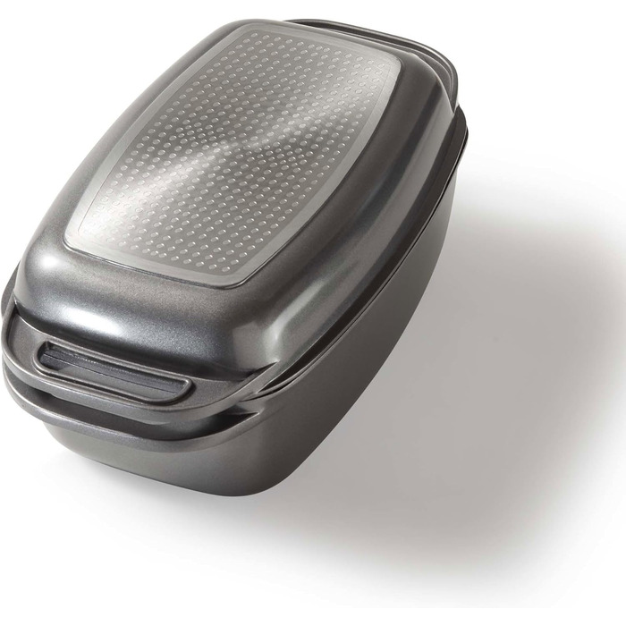 Лита алюмінієва жаровня з кришкою 40x22 см, 5,6 л Індукційна духовка безпечна для всіх типів плит, кришку можна використовувати як