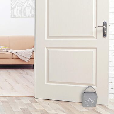 Мішок для обмежувача дверей Relaxdays, сучасний мішок для дверей у вінтажному дизайні, підлоговий, тканинний обмежувач з ручкою, 1