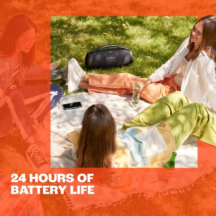 Бездротова колонка з Bluetooth і Wifi - Сумісна з додатком JBL One - 24 години відтворення - Водо- та пилонепроникна - Вбудований