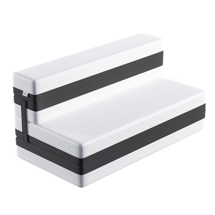 Розкладний матрац TeQsli Gel заввишки 15 см, гостьовий матрац, розкладний матрац із 4 предметів та диван-ліжко 3-в-1 з чохлом, який можна прати та знімати, сертифікований Oeko-Tex та CertiPUR (140x200x15 см)