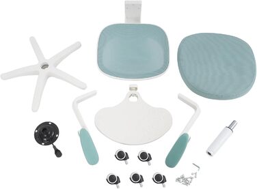 Дитячий письмовий стілець з регулюванням висоти, регульованими підлокітниками, обертовий стілець/підлітковий стілець з підставкою для ніг, регульований письмовий стілець для дітей віком 6-18 років (світло-зелений)