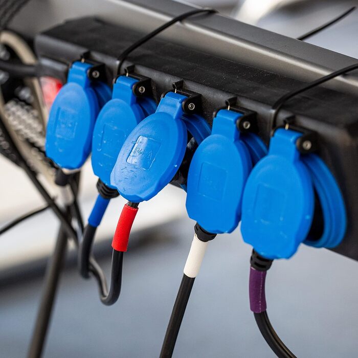 Різнокольорових смужок для хула-хупа 25 мм x 10 м, стрічка Gaffer чорного, білого, фіолетового, червоного та синього кольорів, 5 шт.