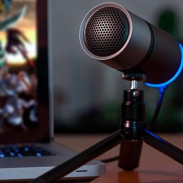 Компактний складаний USB-конденсаторний мікрофон THRONMAX M8 Pulse для стрімів та прямих ефірів, чорно-сірий