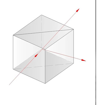 Спектроскопічна призма, що розділяє призму, напівпрозора, напівзворотна, склеєна чотирикутна призма, невелика телевізійна голокубічна (25,4x25,4x25,4)
