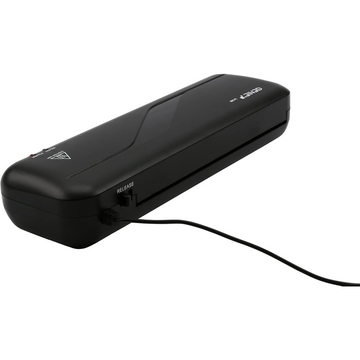 Ламінатор Genie LA 200 з пакетами для ламінування (підходить до DIN A4, для гарячого ламінування 80-125 мкм) чорний, 330 x 106 x 60 мм, одинарний