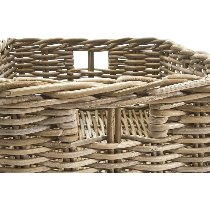 Кошик Kobolo з ротанга, полиця для зберігання - квадратний - ротанг - кубу сірий - великий - 52x40x20 см