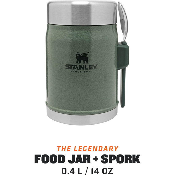 Термоконтейнер Stanley Classic Legendary з ложкою 400 мл - Зберігає їжу гарячою або холодною протягом 7 годин - Підігрівач з нержа