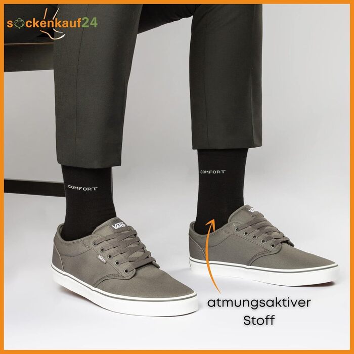 Пар комфортних шкарпеток без гумки та безшовних, чоловічі та жіночі, бавовна, комфортна манжета, розмір 43-46, 10 шт. чорного кольору, 10