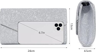 Жіночий клатч Mooedcoe з блискітками, елегантна срібна вечірня сумочка зі знімним ланцюжком маленька сумочка, стильна для весіль, вечірок, балів