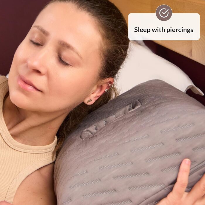 Подушка для пірсингу вух ODOXIA М&39яка подушка-пончик для сну на боці Подушка для вух з отвором Подушка-пончик від болю в вухах та CNH Подушка з отвором Прохолодна та дихаюча піна з ефектом пам&39яті