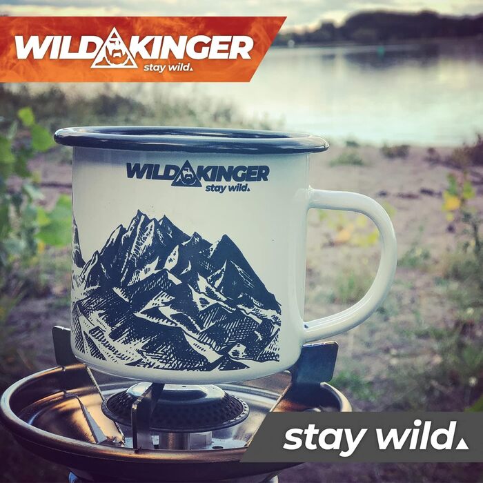 Емальована кружка Wildkinger Mountains Cup Outdoor Camping Cafe Chicken White 350 мл