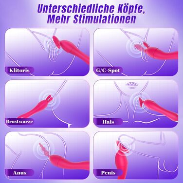 Набір вібраторів Yewuzer, з 4 насадками, 20 режимів і 3 рівнями інтенсивності
