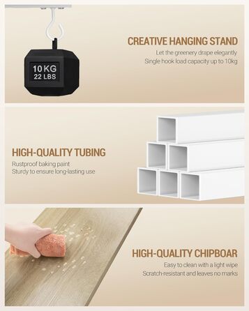 Підставка для рослин Hzuaneri з лампою для вирощування, 9-ярусна підставка для квітів з 4 світлодіодними лампами RG, регульований колір та час, 164 см, ідеально підходить для вітальні, балкона, саду, біла, PS16016WEU 9 ярусів білого кольору