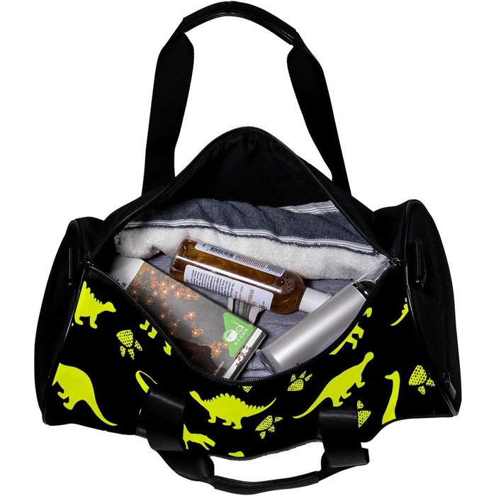 Спортивна сумка, маленька дорожня сумка, сумка для йоги, барвисті динозаври та лапки тварин, фітнес-сумка для активного відпочинку, ручна поклажа